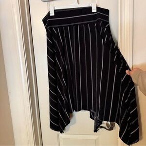 Lane Bryant Asymmetrical Black and White Skirt